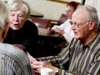 Seniors playing cards