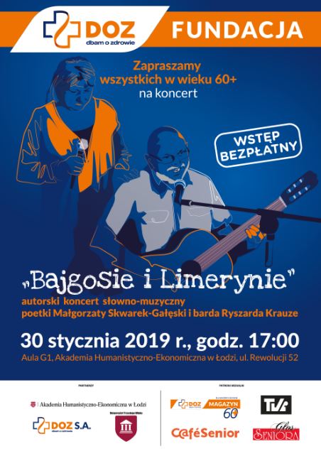 Bezpłatny koncert dla seniorów "Bajgosie i Limerynie"_30.01., godz. 17:00, AHE, Łódź