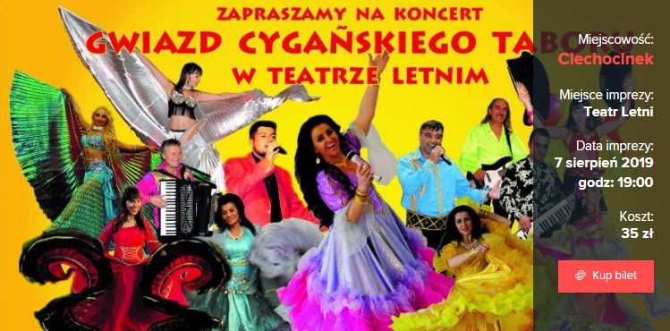 Koncert Gwiazd Cygańskiego Taboru w Teatrze Letnim w Ciechocinku Koncert Gwiazd Cygańskiego Taboru w Teatrze Letnim w Ciechocinku